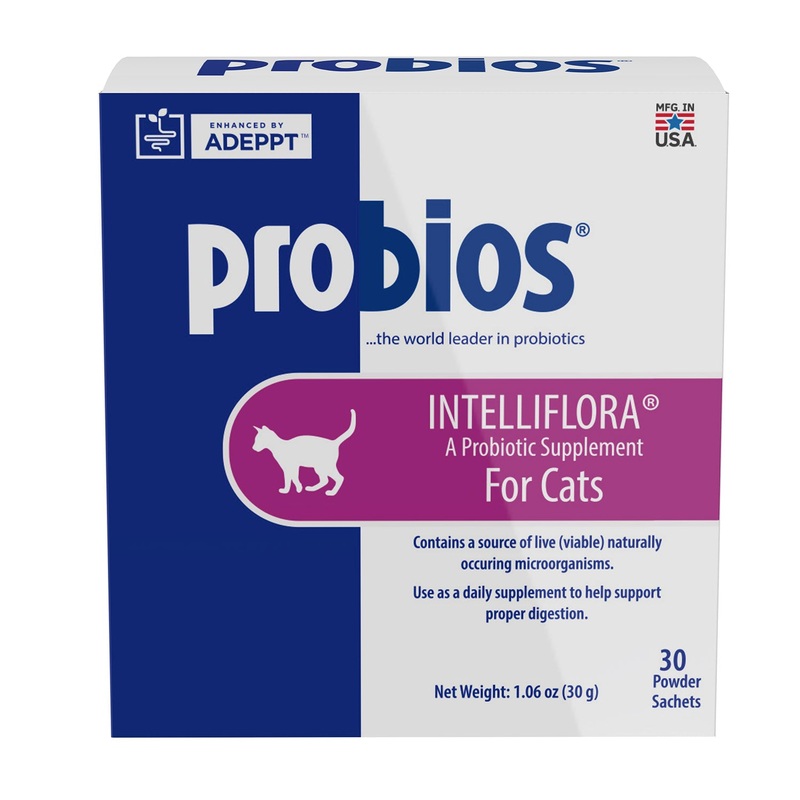 Probios Intelliflora Probiotic Supplement For Cats, 30 Pack