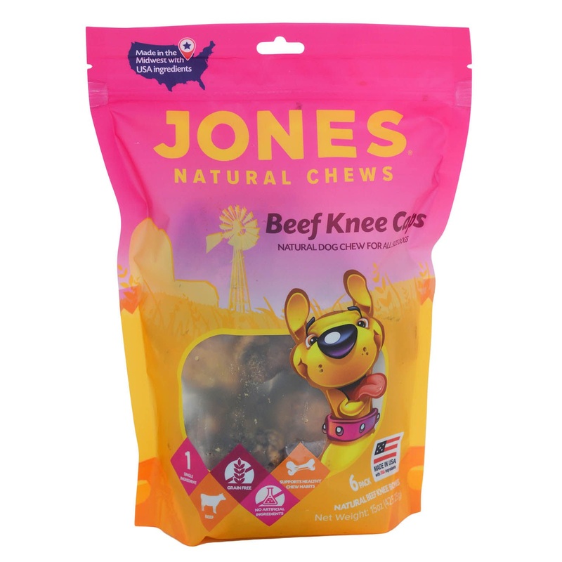 Jones Natural Chews Beef Kneecaps, 6 pk
