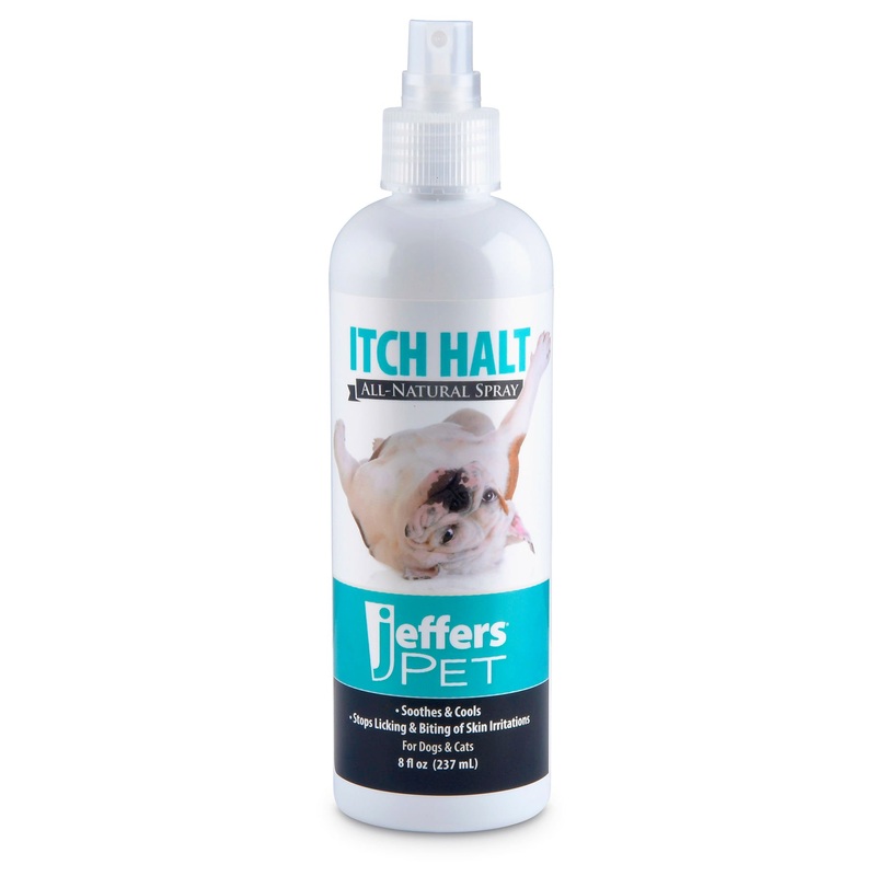 Pet Itch Halt All-Natural Spray, Stop Licking & Biting of Skin Irritations in Dogs & Cats, 8 oz