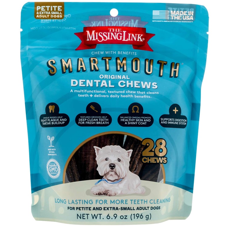 Smartmouth 7-in-1 Dental Chews for Dogs, P/XS, 28 ct