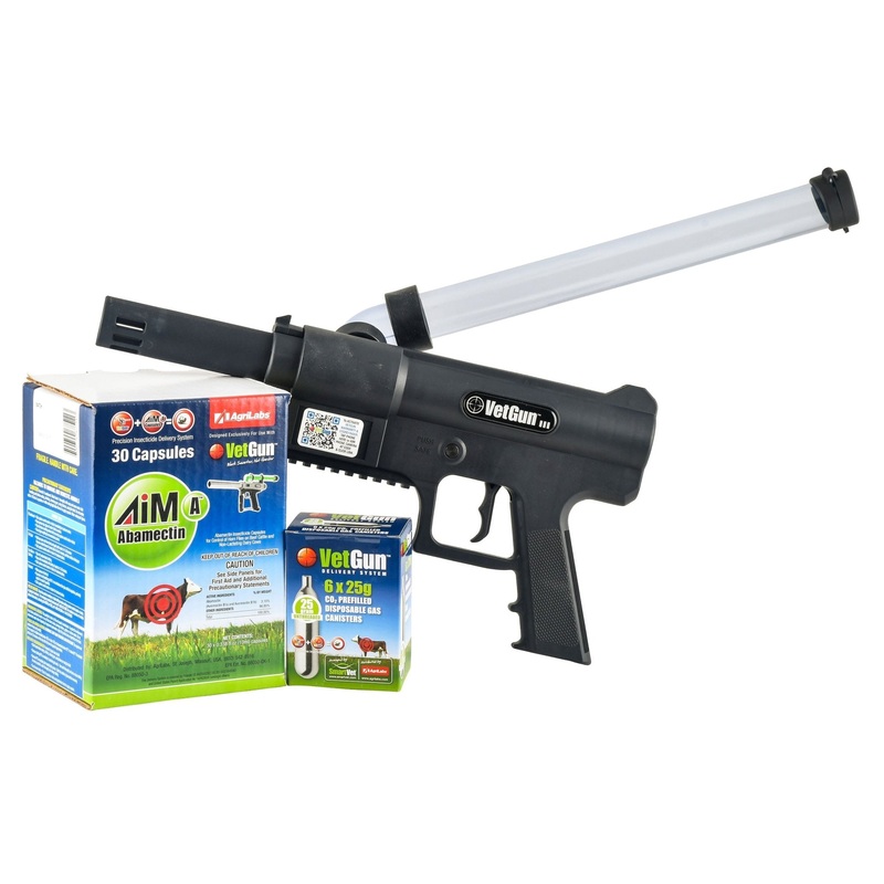 VetGun III AiM-A Cattle Fly Insecticide Delivery System – 30 Cow Starter Kit