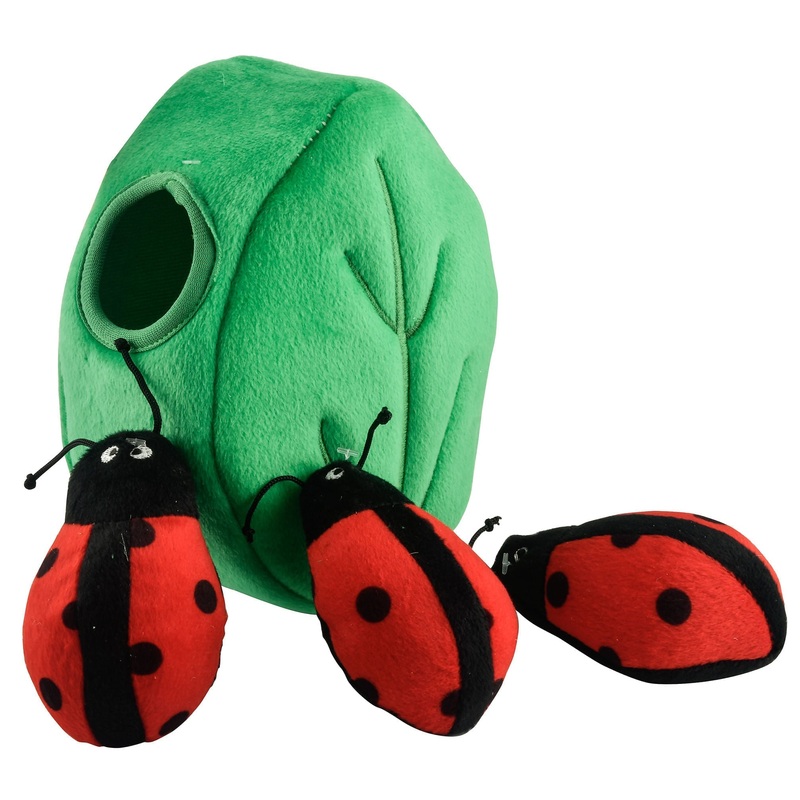Zippy Paws 4 Piece Leaf Burrow with Ladybugs Puzzle Dog Toy