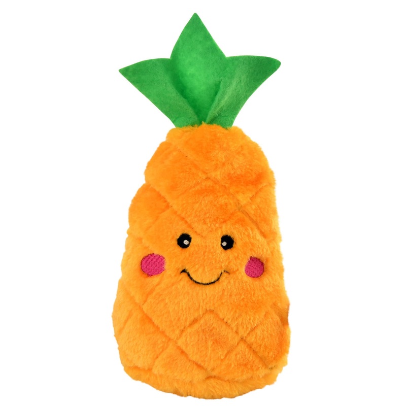 Zippy Paws NomNomz Pineapple Plush Squeaker Dog Toy