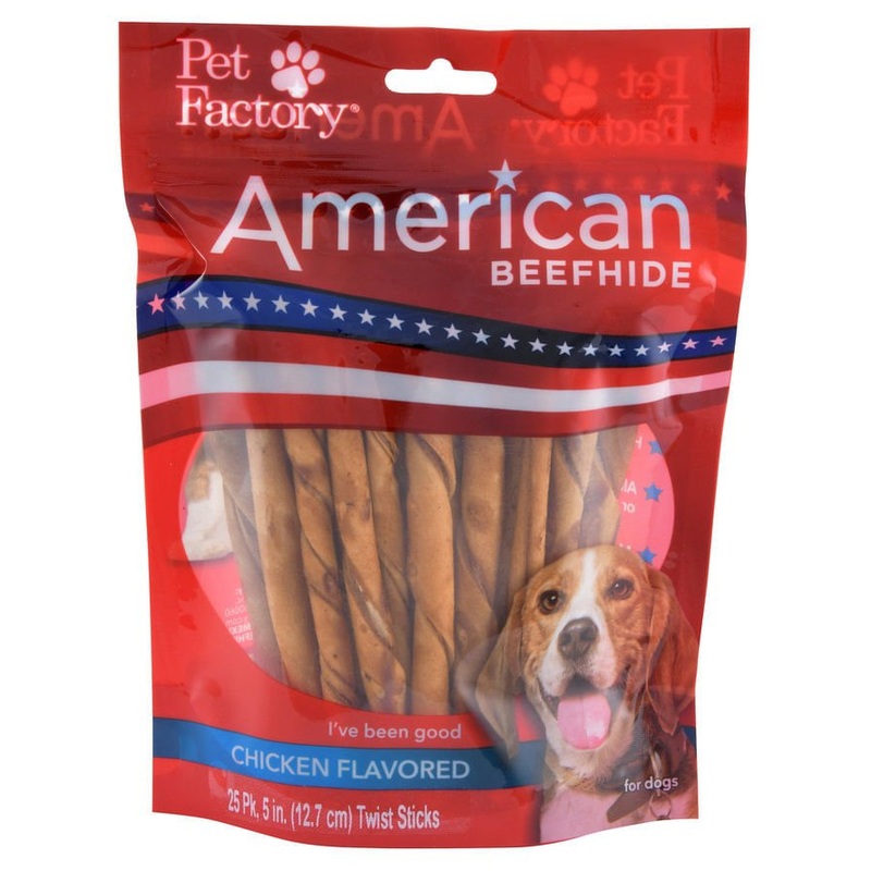 American Beefhide 5 Chicken Flavored Twist Sticks