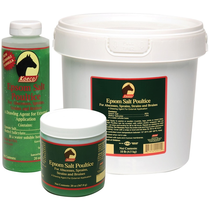 Kaeco Epsom Salt Poultice|Epsom Salt Poultice “Flowable Formula”, 20 oz|Kaeco Epsom Salt Poultice, 20 oz|Kaeco Epsom Salt Poultice, 10 lb