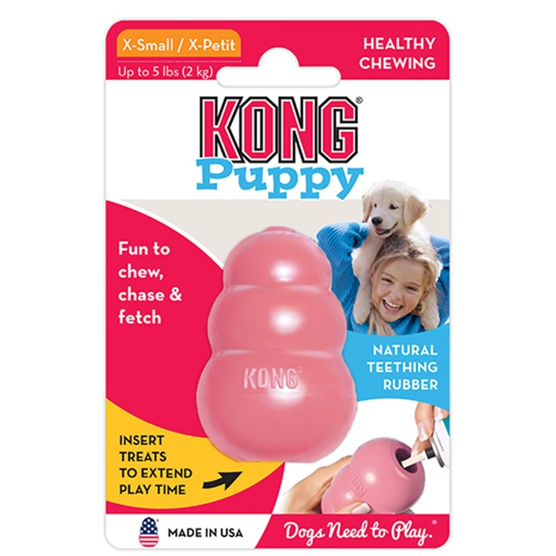 Puppy KONG|Puppy Kong, X-Small (2″)|Puppy Kong, Small (3″)|Puppy Kong, Medium (3″)|Puppy Kong, Large (4″)