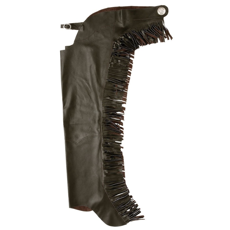 Smooth Leather Chaps with Fringe