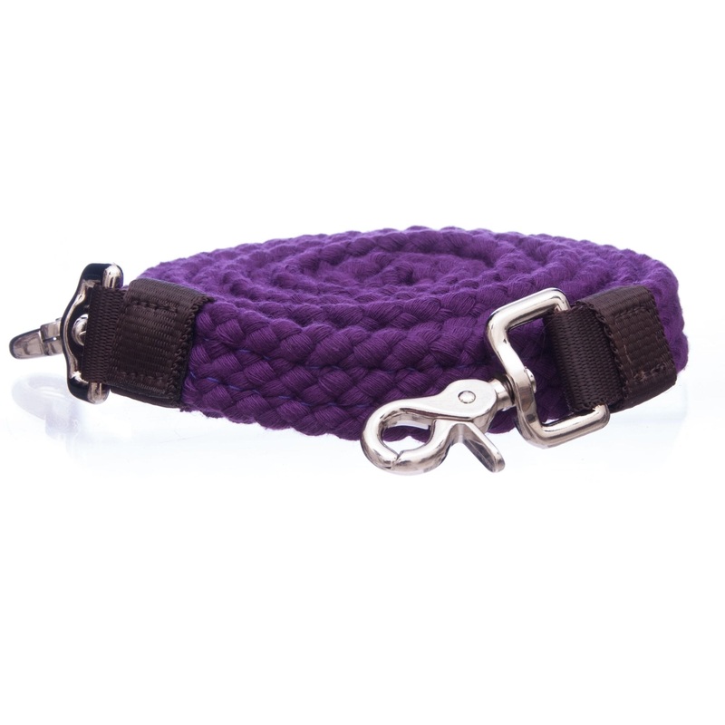 Tough1 Cotton Roping Rein, 7’|Purple|Royal Blue|Hunter Green|Black