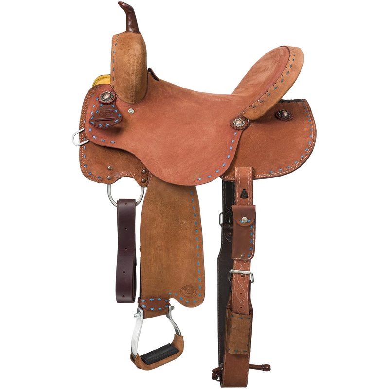 Tough1 Medina Buckstitch Roughout Barrel Saddle