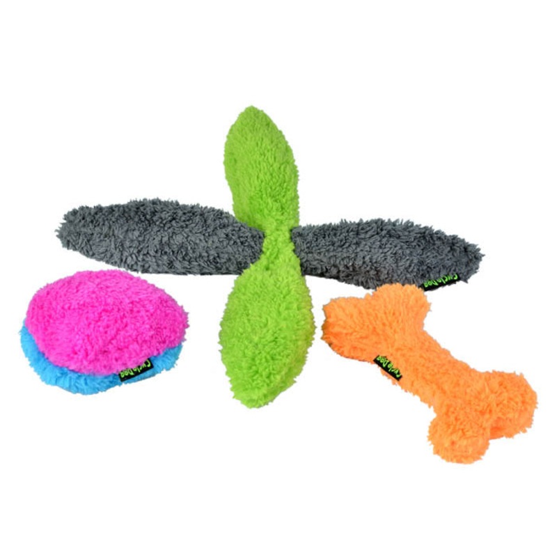 Duraplush Puppy Multi-Pack Dog Toys, Assorted Colors