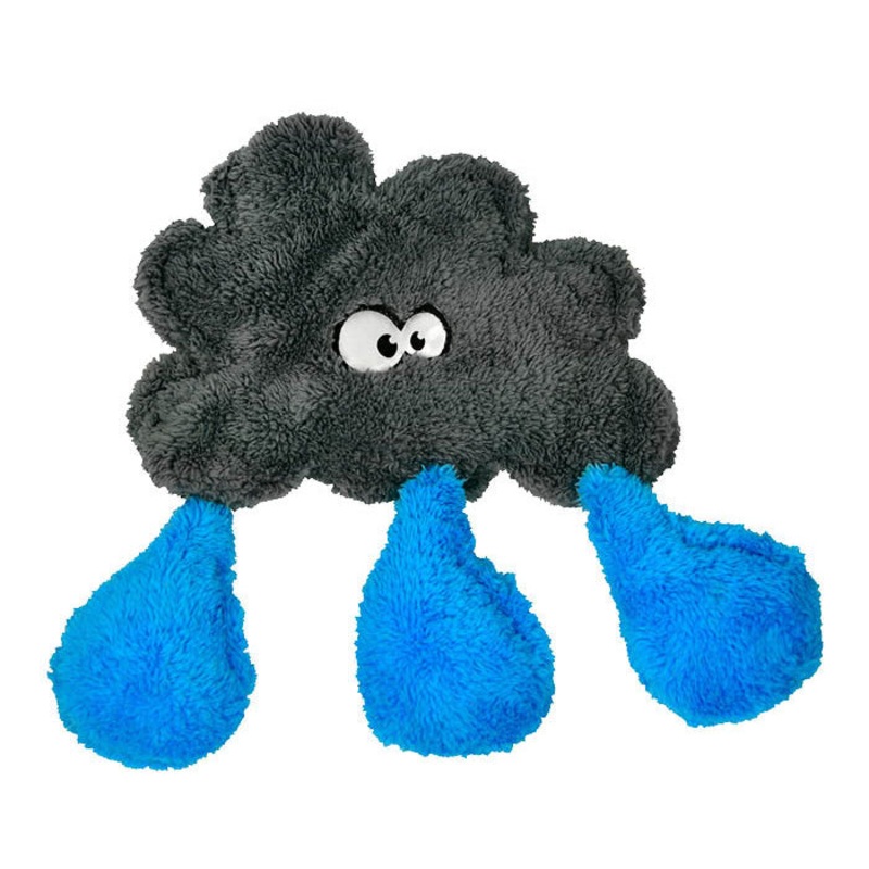 Duraplush Rain Cloud Dog Toy, 4-Toys-In-One