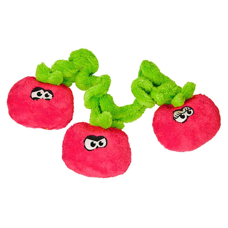 Duraplush Springy Tomatoes Vine Dog Toy, Medium