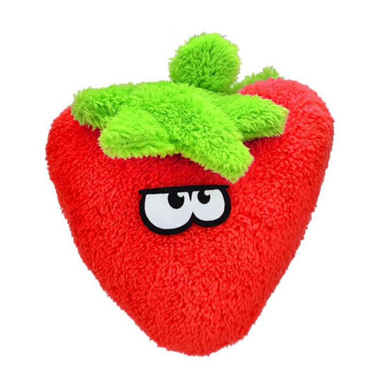 Duraplush Strawberry Dog Toy, Medium