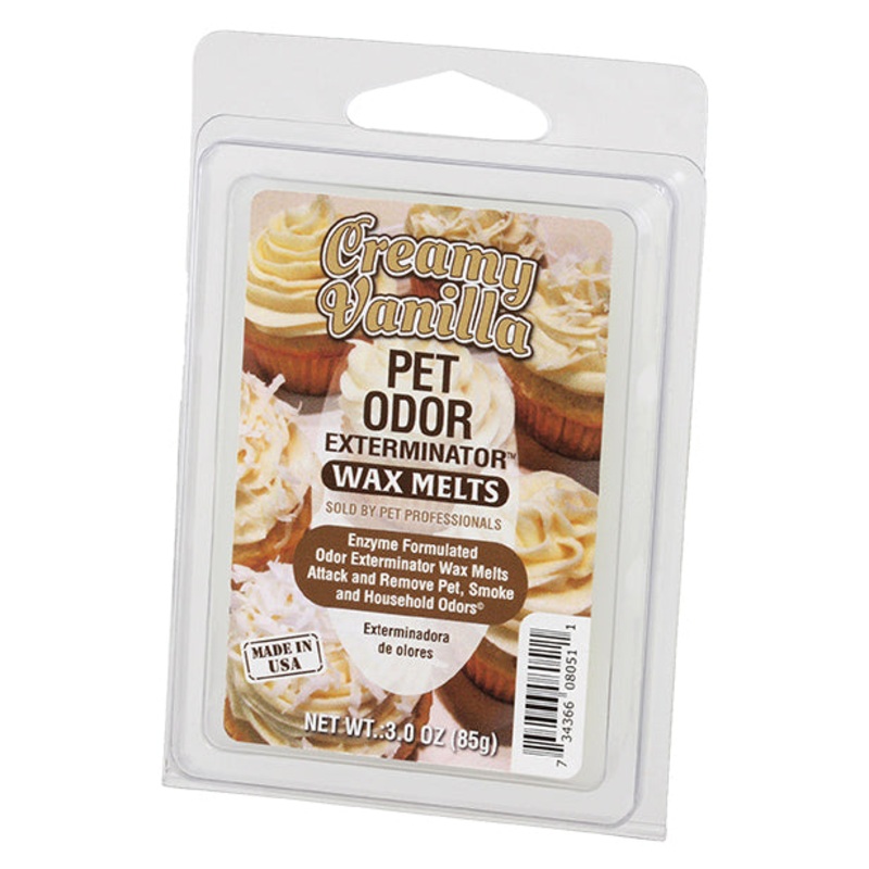 Pet Odor Exterminator Wax Melts  Creamy Vanilla, Odor Neutralizing Enzyme Formula, Pet-Safe, Flameless