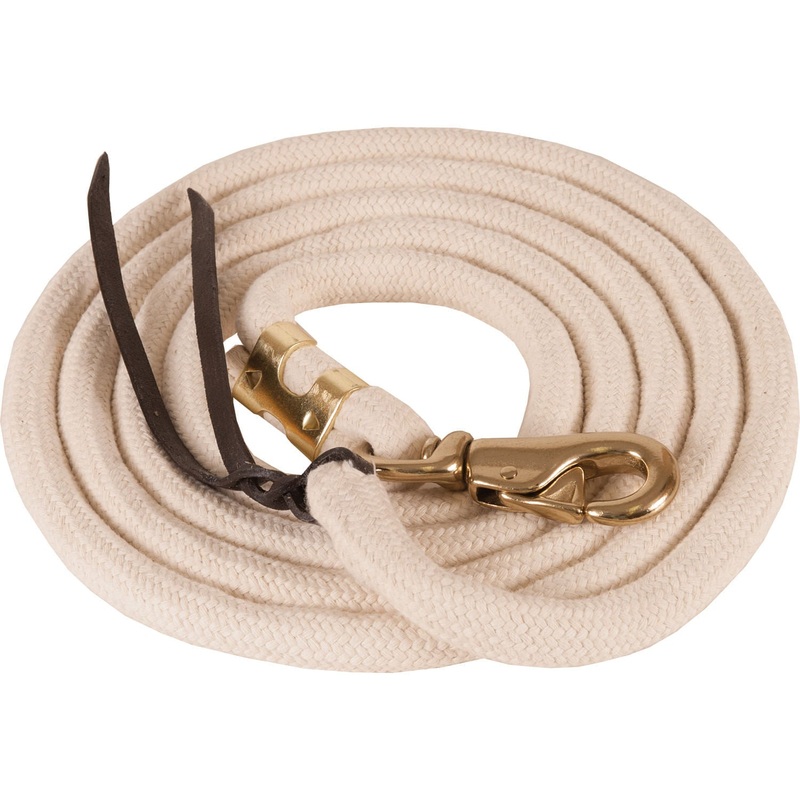 Pima Cotton Horse Leads|Lead with Brass Plated Bull Snap|Lead with Brass Plated Bolt Snap