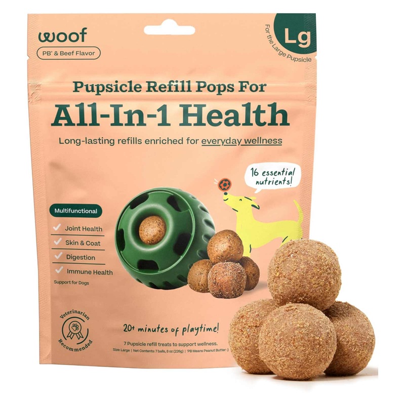 Pupsicle Everyday Wellness Pops Refills  Long Lasting Dog Treats for Joint, Calm, Allergy & Whole Body Health