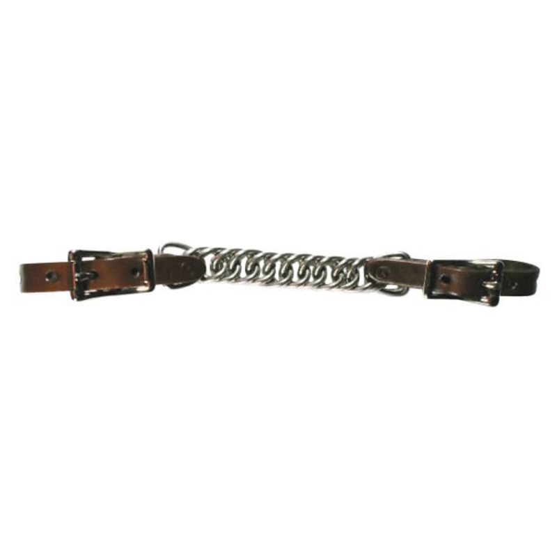 Circle Y Double Flat Link Curb Chains for Horses