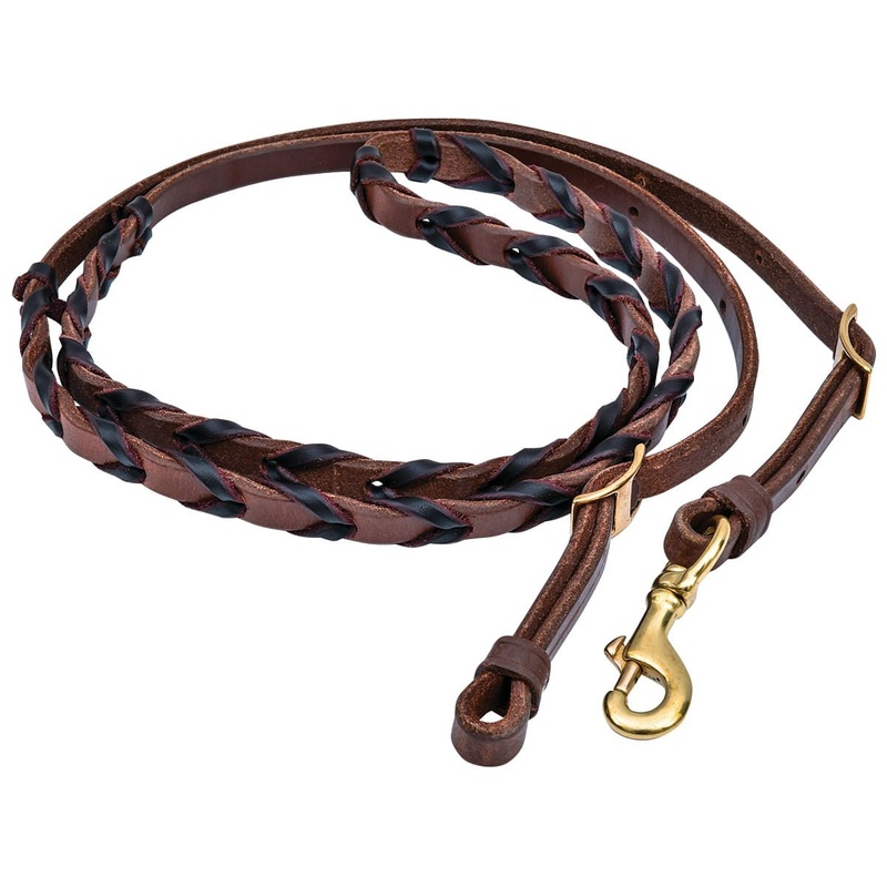 Heavy Oiled Laced Barrel Rein