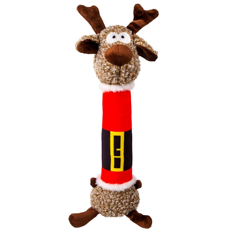 KONG Holiday Shakers Luvs Reindeer Dog Toy with Squeaker, Medium