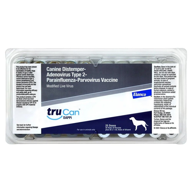TruCan DAPPi Vaccine (formerly Duramune Max 5), 25 Single Doses