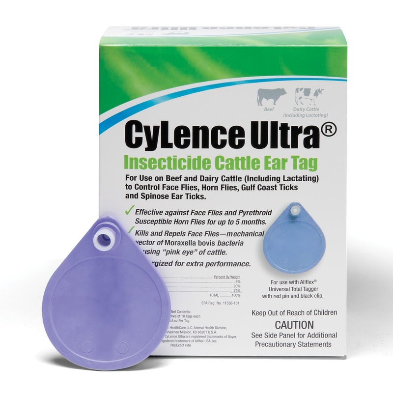 CyLence Ultra Insecticide Ear Tags, 20 Fly Tags