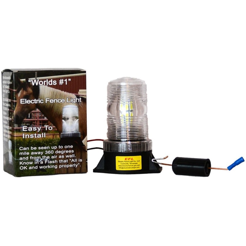 Electric Fence Light with LED Bulb