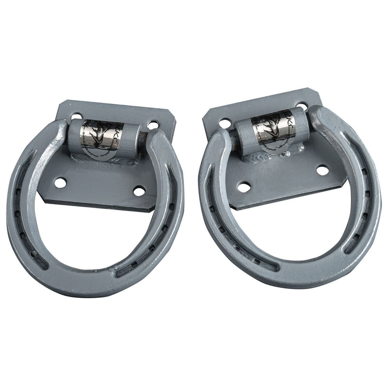 Steel Gray Horseshoe Cross Ties, pair