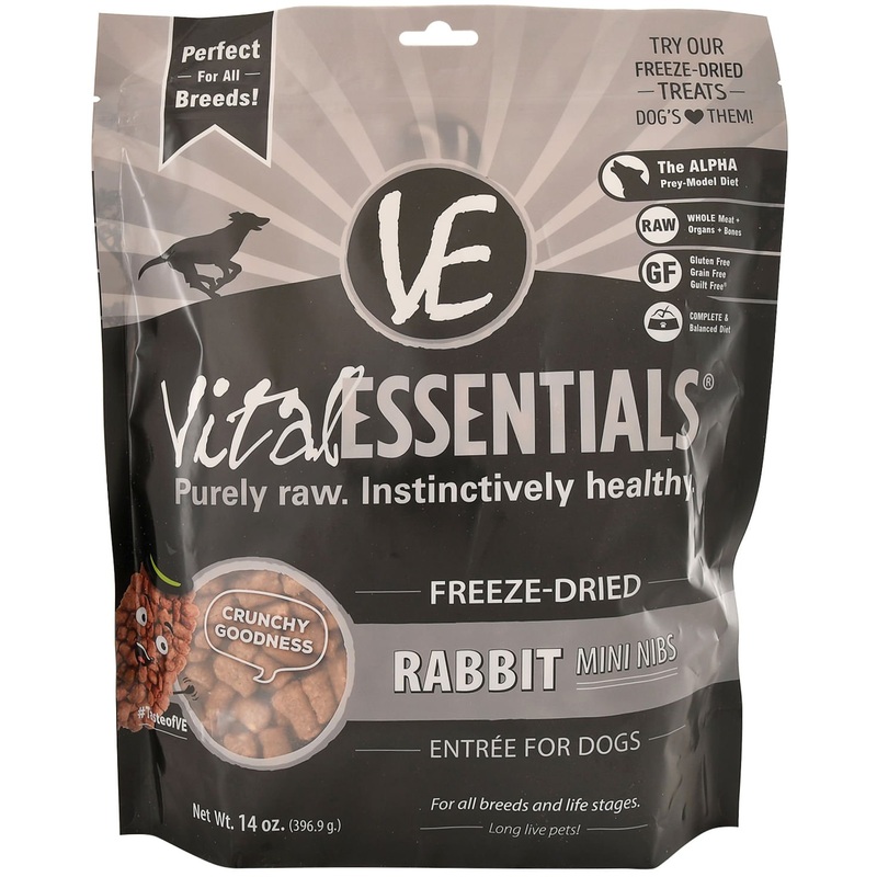 Vital Essentials Freeze-Dried Rabbit Mini Nibs Dog Food