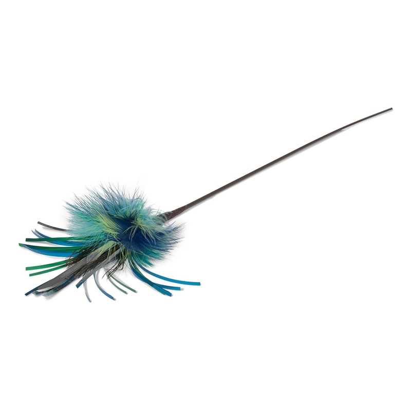 36 Long Peacock Sparkler Teaser Wand Cat Toy