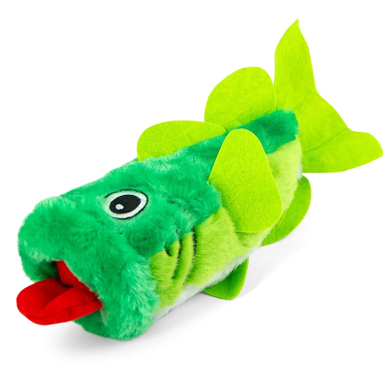 Big Mouth Bass Plush Squeaker Dog Toy