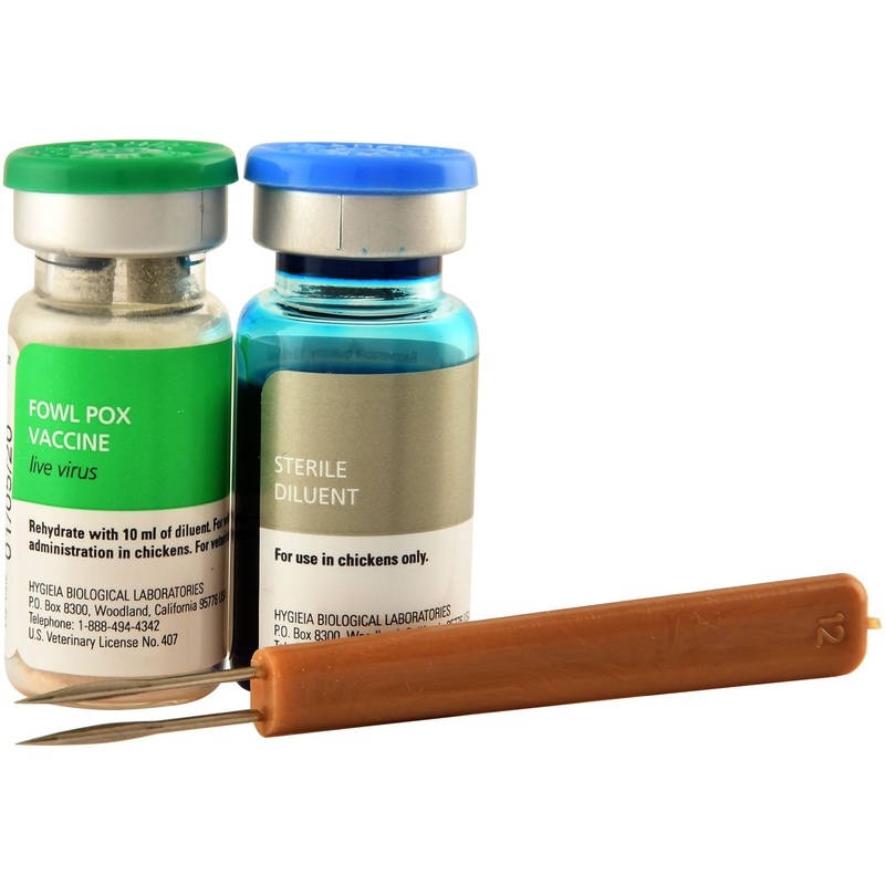 Fowl Pox Vaccine for Chickens, 1000 doses