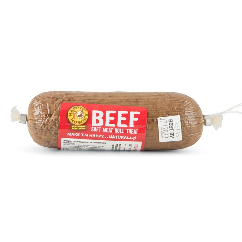 Happy Howie’s Gourmet Meat Roll for Dogs, Beef