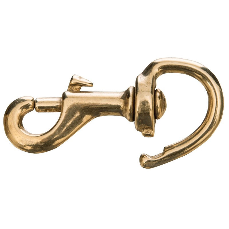 Solid Brass Repair Snap with Swivel Eye