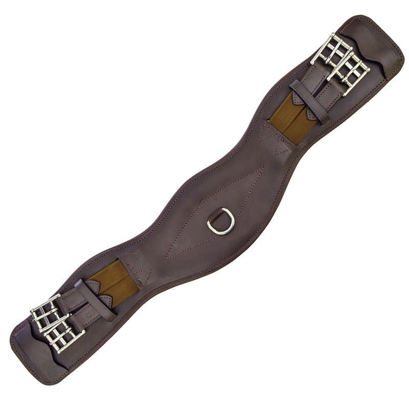 Uniquely English Contoured Monoflap Girth, Havana