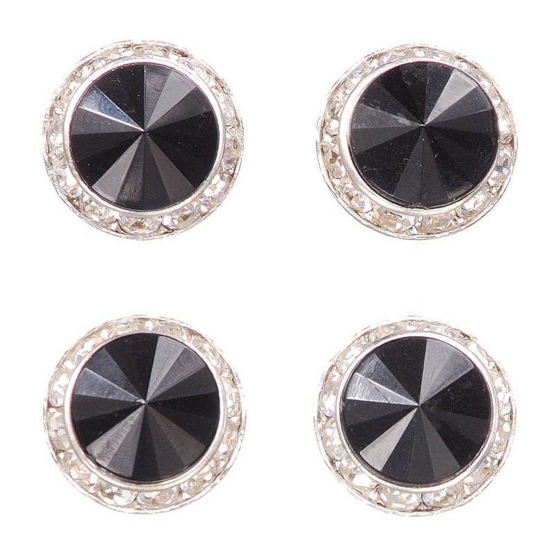 Set of 4 Number Magnets|Black|Clear