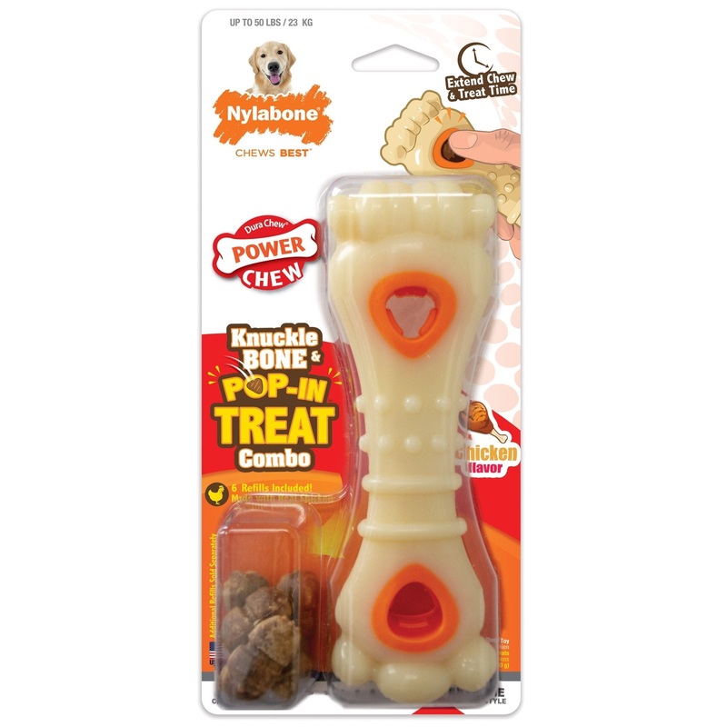 Power Chew Knuckle Bone & Pop-In Treat Toy Combo, Chicken, Large/Giant, Up to 50 lbs.