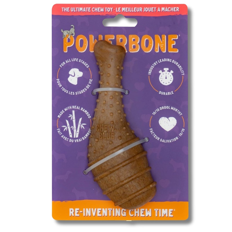 Powerbone Chicken Thigh Dog Chew Toy for Power Chewers, 6