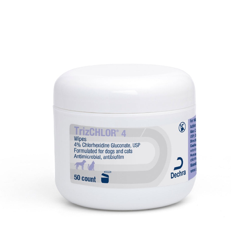 TrizCHLOR 4 Wipes for Dogs and Cats, 50 ct