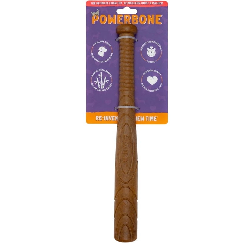 Powerbone Baseball Bat Dog Chew Toy for Power Chewers 12