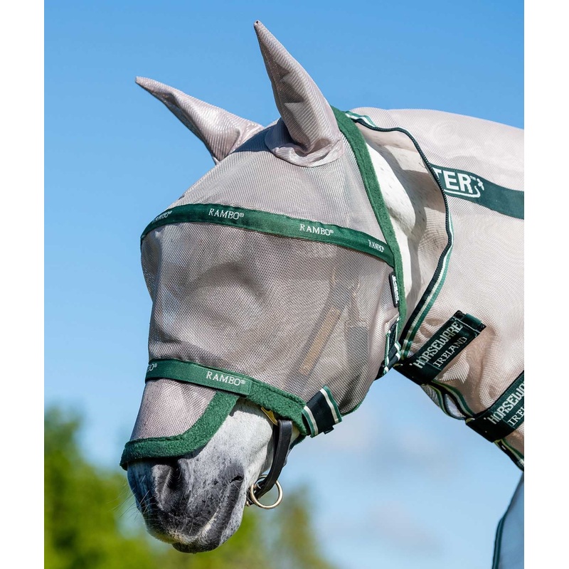 Rambo Plus Fly Mask With Ears and Nose