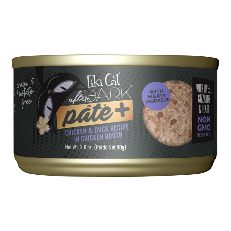 Tiki Cat After Dark Pate+ Wet Cat Food, Chicken & Duck