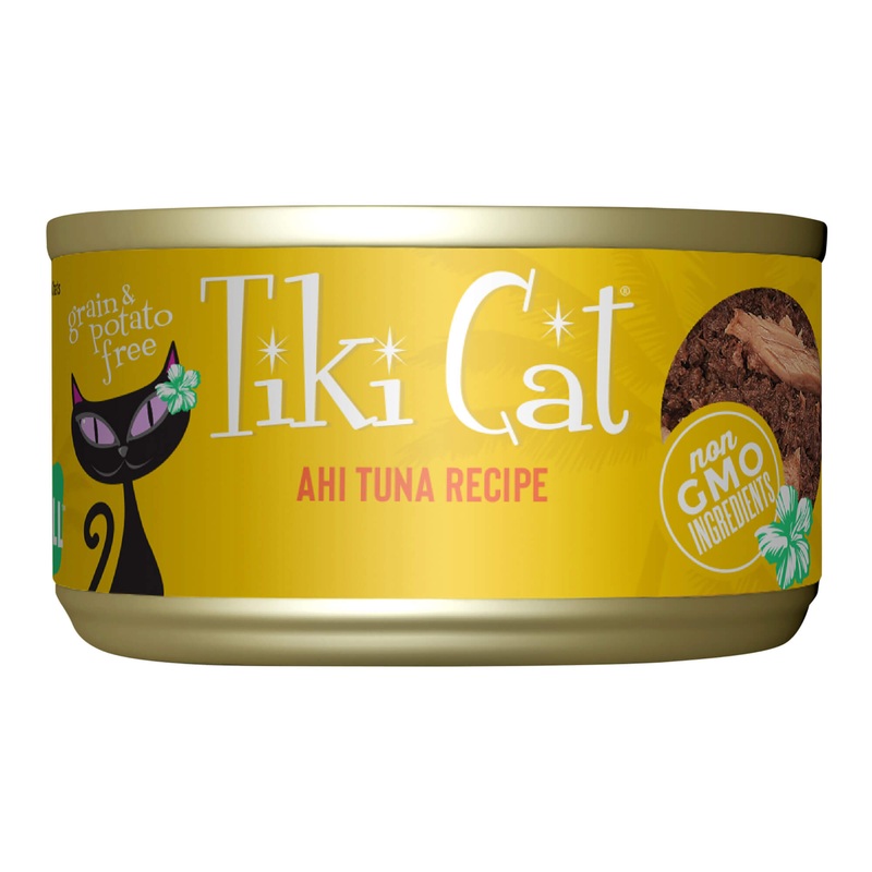 Tiki Cat Grill Wet Cat Food, Ahi Tuna, 2.8 oz Cans, 12 ct