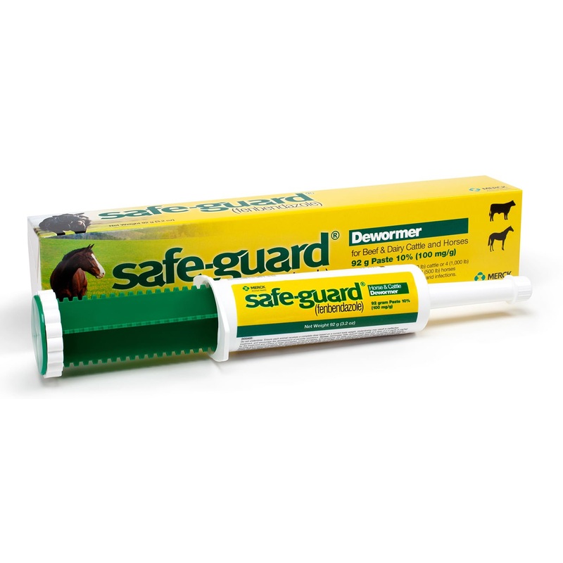 Safe-Guard 10% Fenbendazole Beef & Dairy Cattle and Horses Dewormer Paste, 92g Tube  Broad-Spectrum Parasite Control