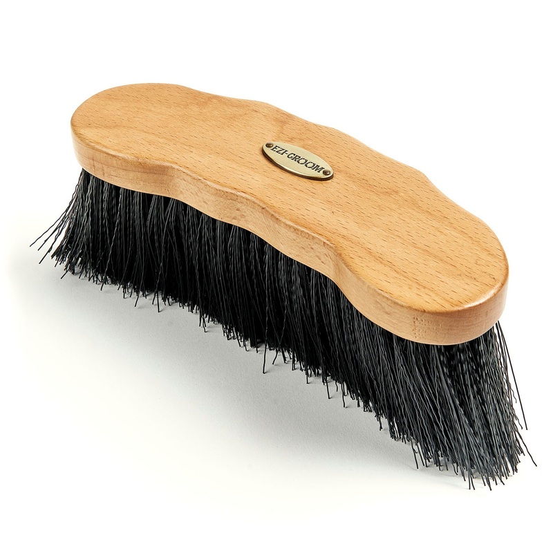 Shires Ezi-Groom Premium Long Bristle Large Dandy Brush for Horses with Synthetic Bristles