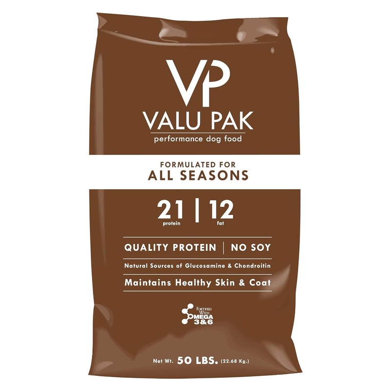 ValuPak Free 21-12 Dry Dog Food, 50 lb Brown Bag  High Protein 21%, 12% Fat, Joint & Coat Support for Adult Dogs and Puppies