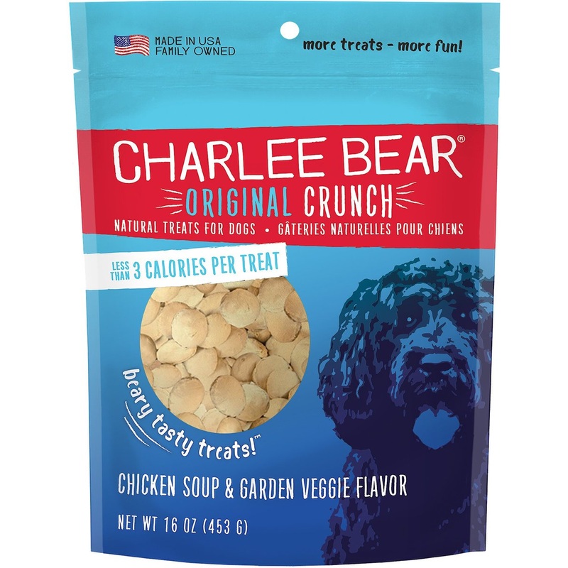Charlee Bear Natural Treats for Dogs, Chicken Soup and Garden Veggie Flavor