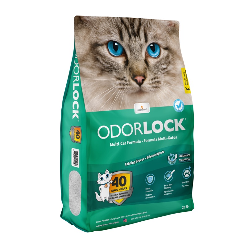 Intersand OdorLock Ultra Premium Calming Breeze Scented Multicat Cat Litter Formula