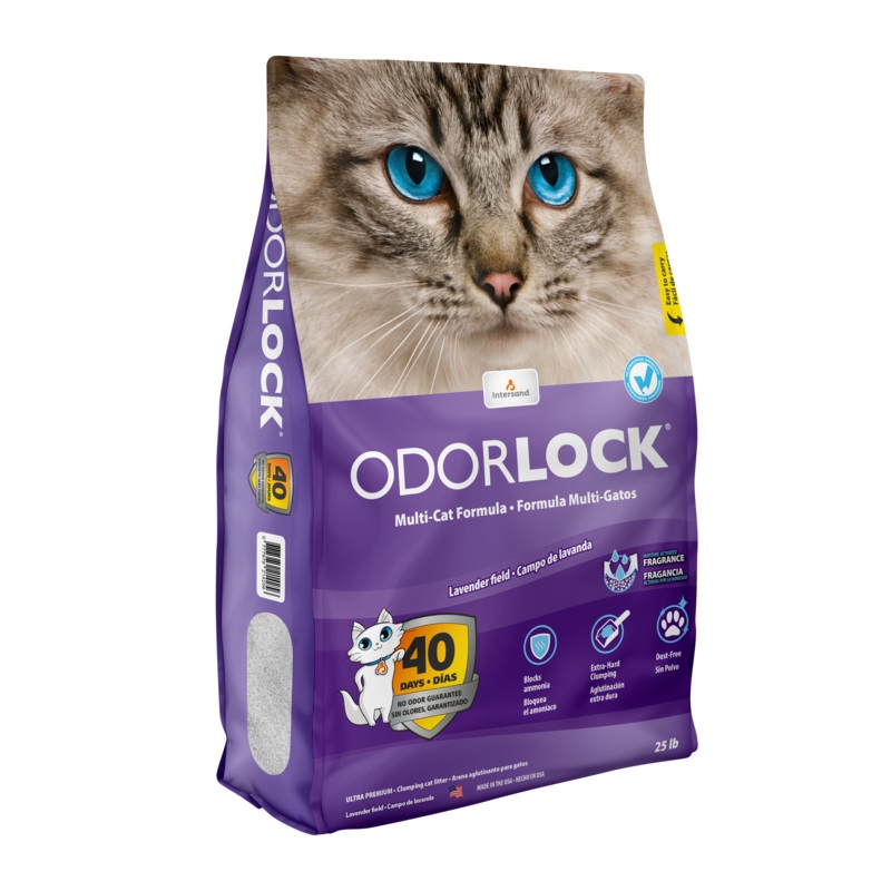 Intersand OdorLock Ultra Premium Lavender Scented Multicat Cat Litter Formula