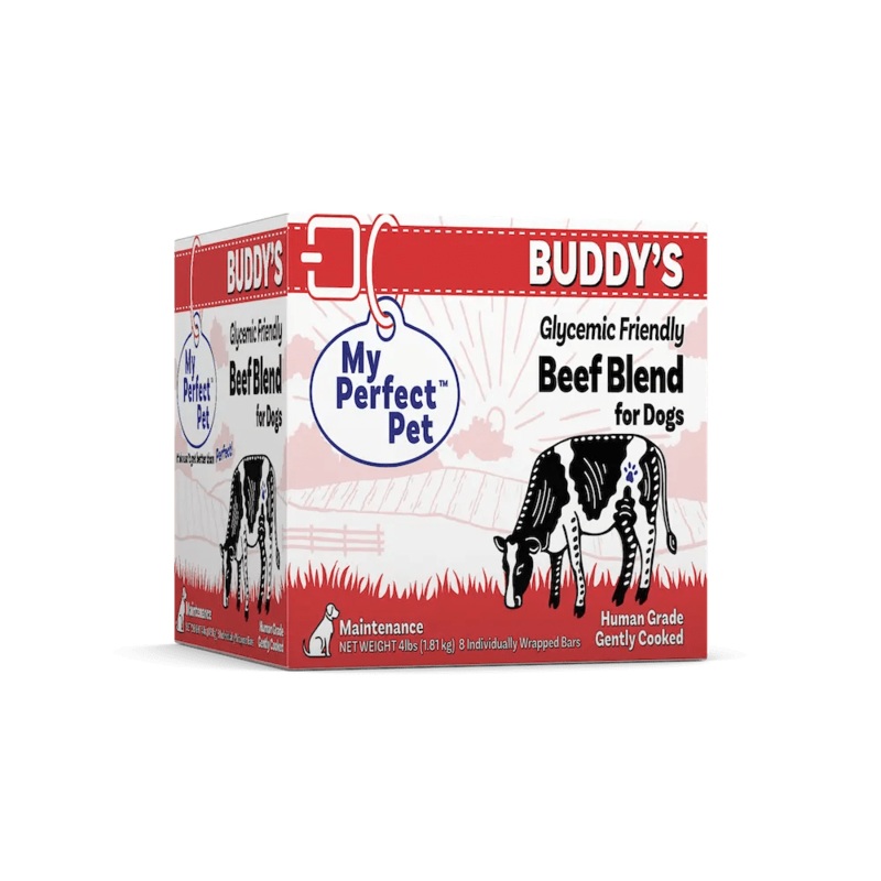 My Perfect Pet Buddy’s Glycemic Friendly Beef Blend Frozen Dog Food Bars