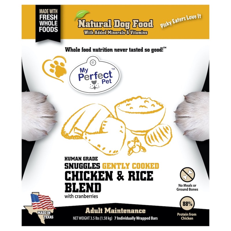 My Perfect Pet Snuggle’s Gently Cooked Chicken & Rice Blend Frozen Dog Food Bars